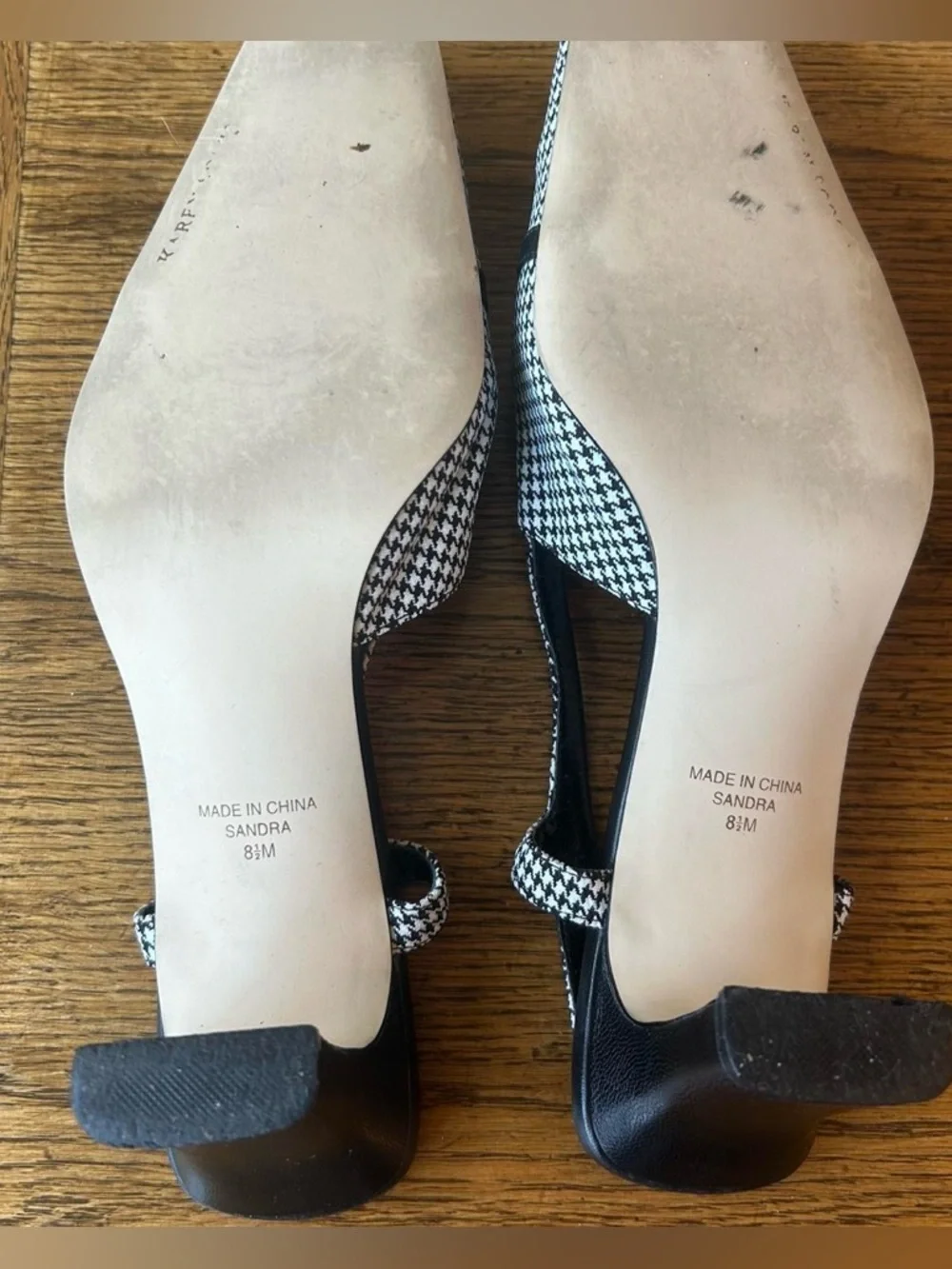 Karen Scott Black & White Houndstooth Slingback Pumps - Picture 3 of 5